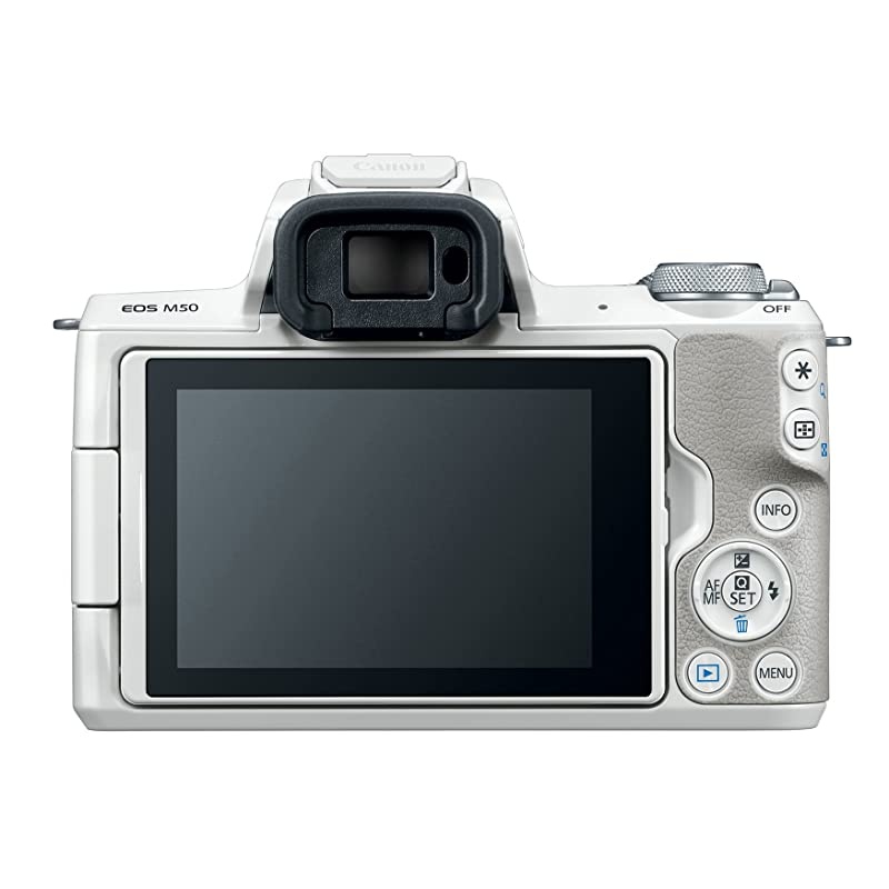 EOS M50 Mirrorless Vlogging Camera Kit with EFM 1545mm lens 4K Video Builtin WiFi NFC and Bluetooth technology White
