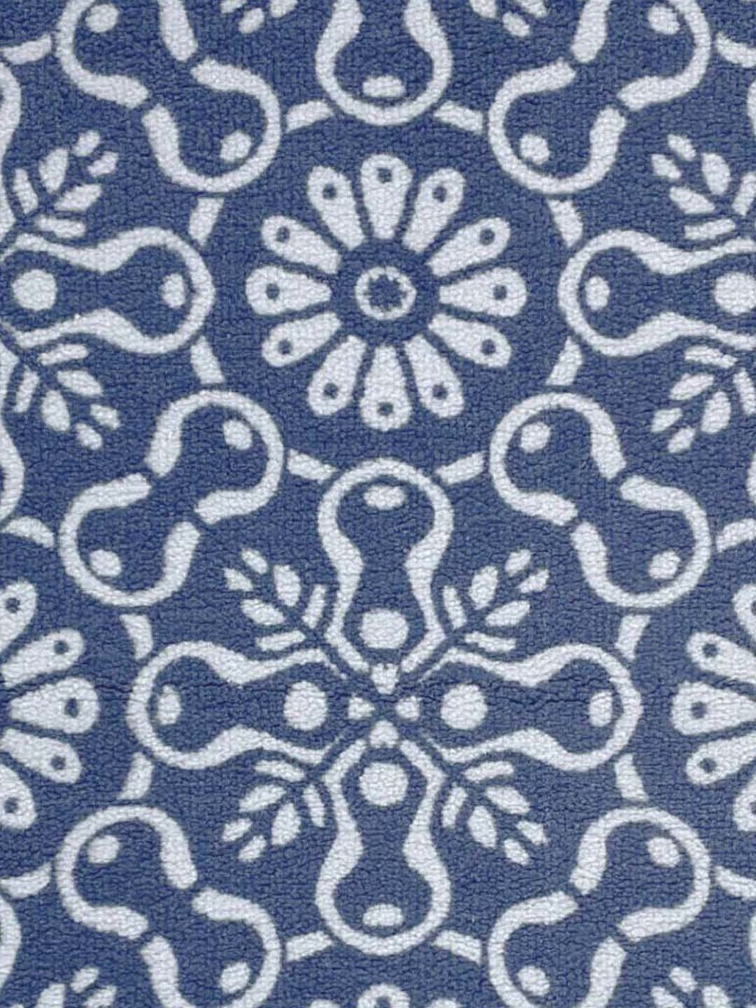 Welspun ETHAN Blue Polyester 1306 GSM Large Foot Mat