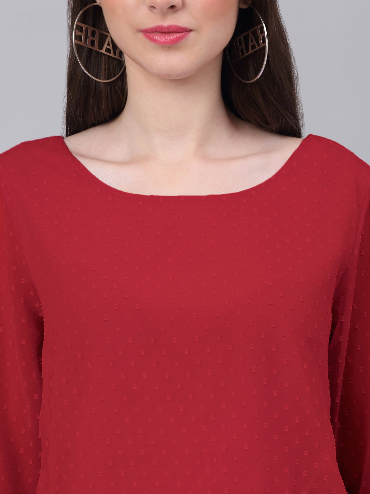 NEUDIS Red Textured Top