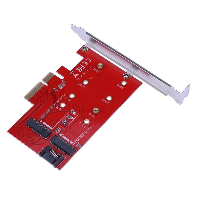 PCI-E PCI Express 4X 8X 16X to NGFF (M.2) SSD Hard Drive Extension Card Adapter Card Desktop PC Add On Cards with Screwdriver