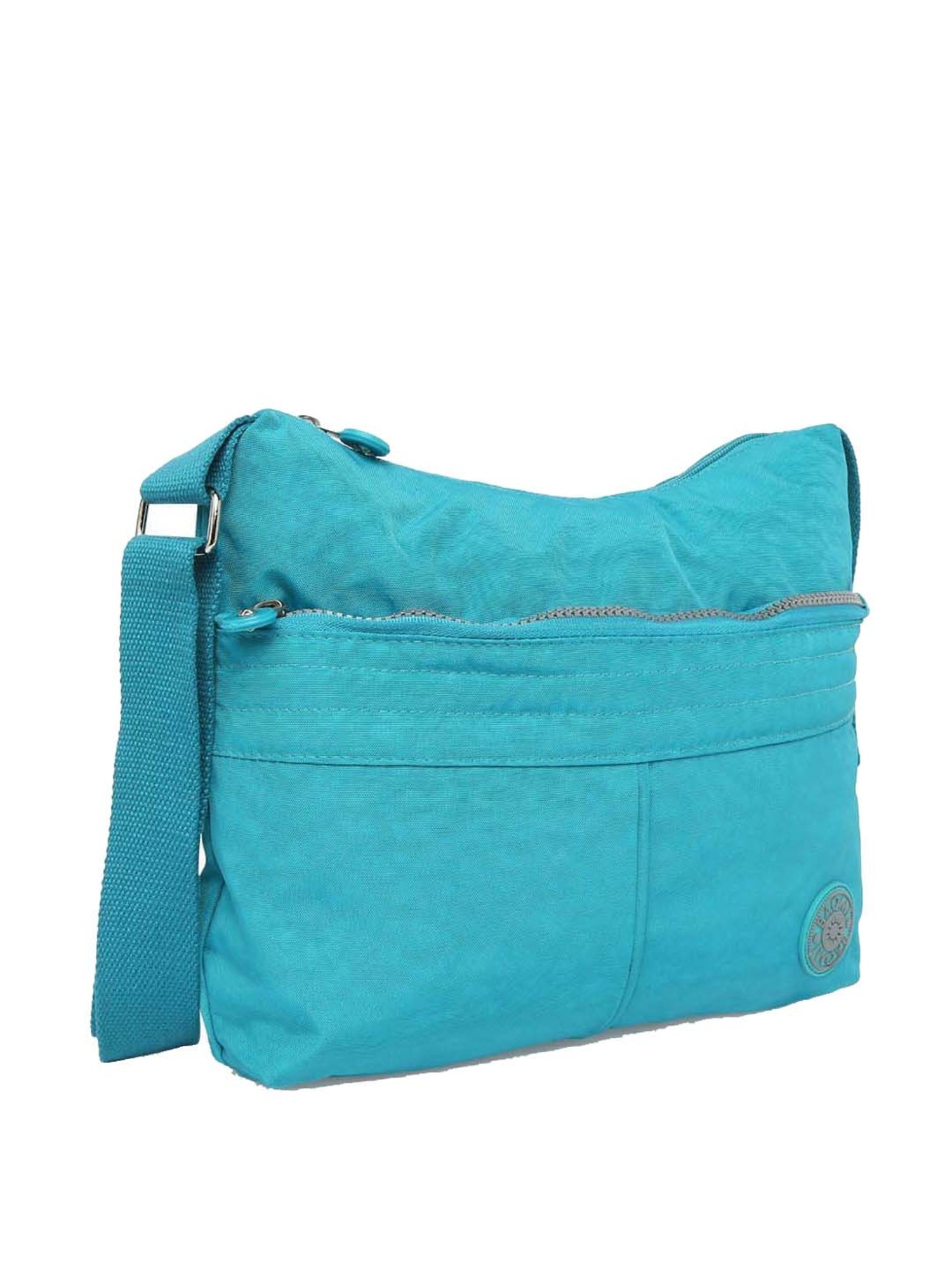 Baomi Blue Solid Medium Cross Body Bag