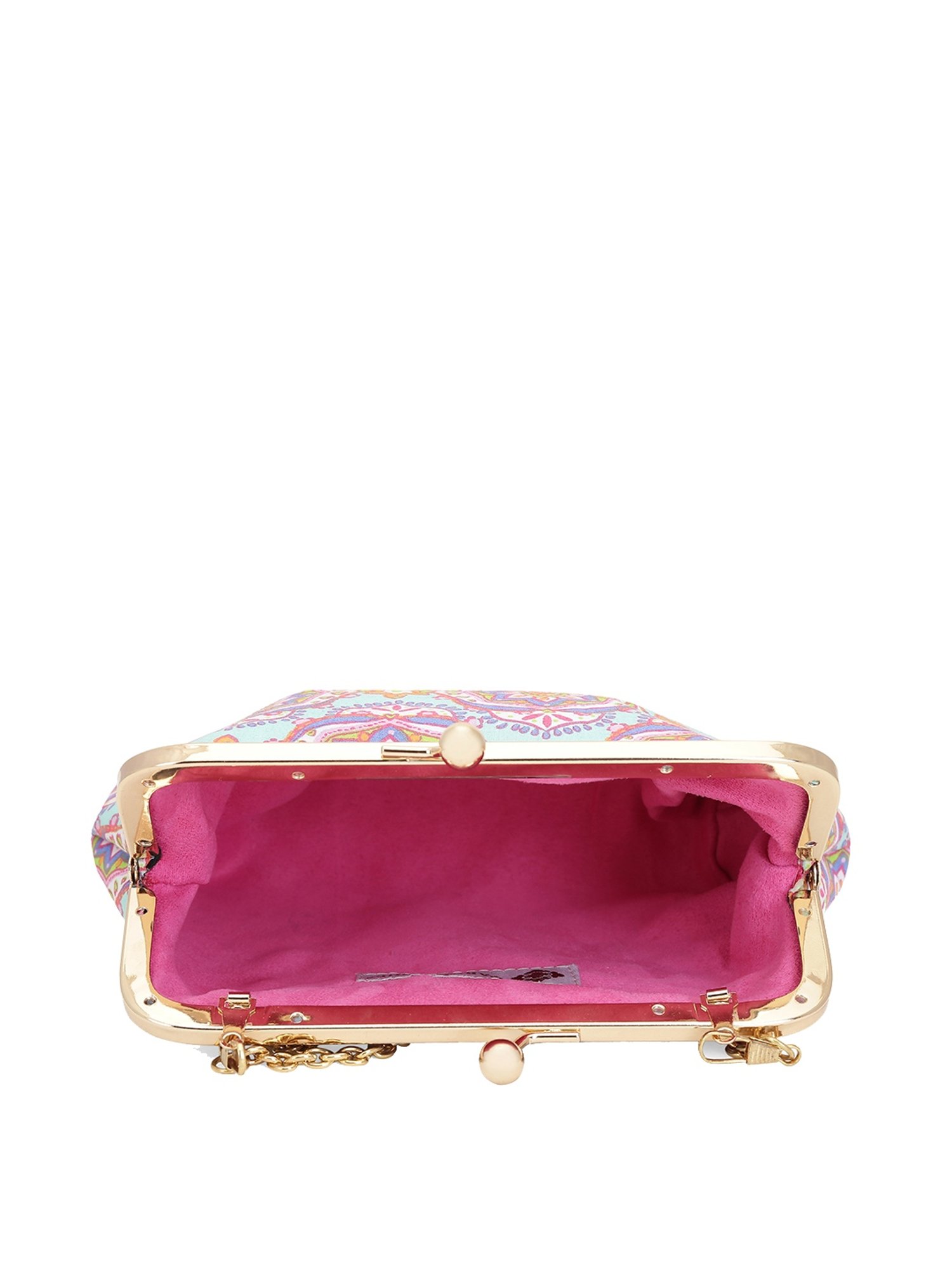 Tarini Nirula Pink & Blue Silk Clutch