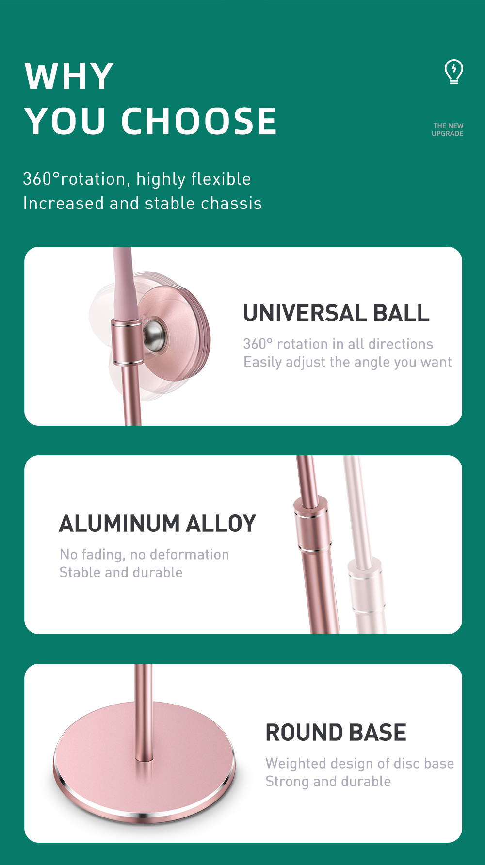 Portable Streaming Desktop Stand with Ring Light, Mobile Phone Holder Perfect for YouTube Streaming, Video Recording & Photography.