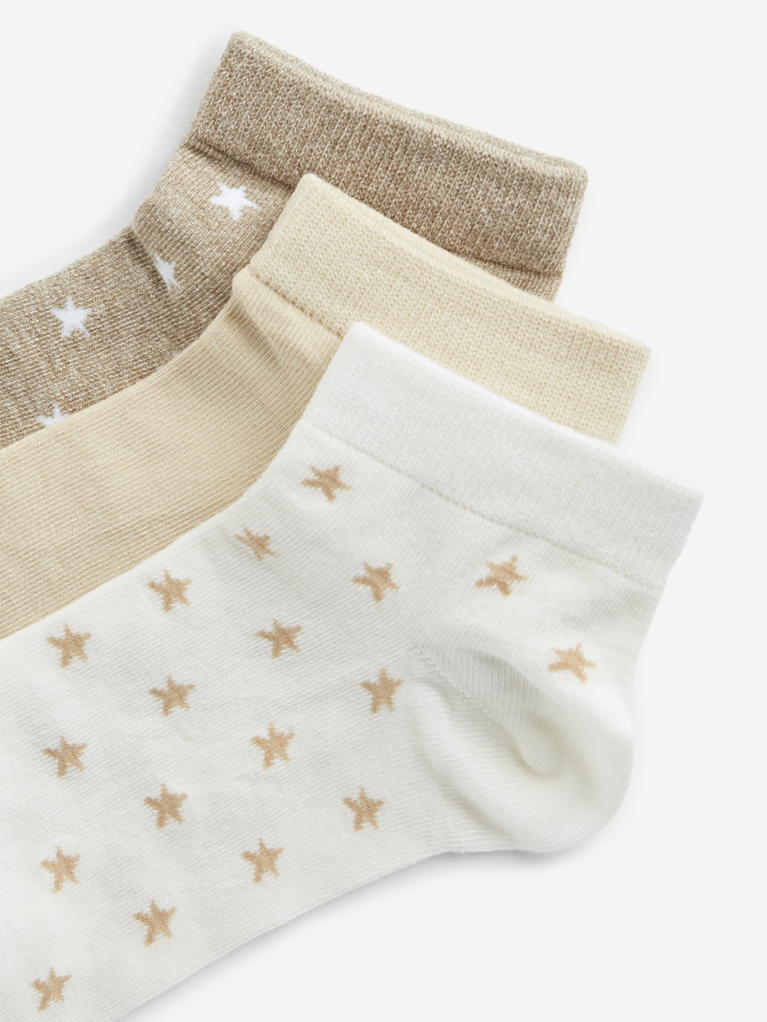 Y&F Kids by Westside Beige Star Printed Socks - Pack of 3