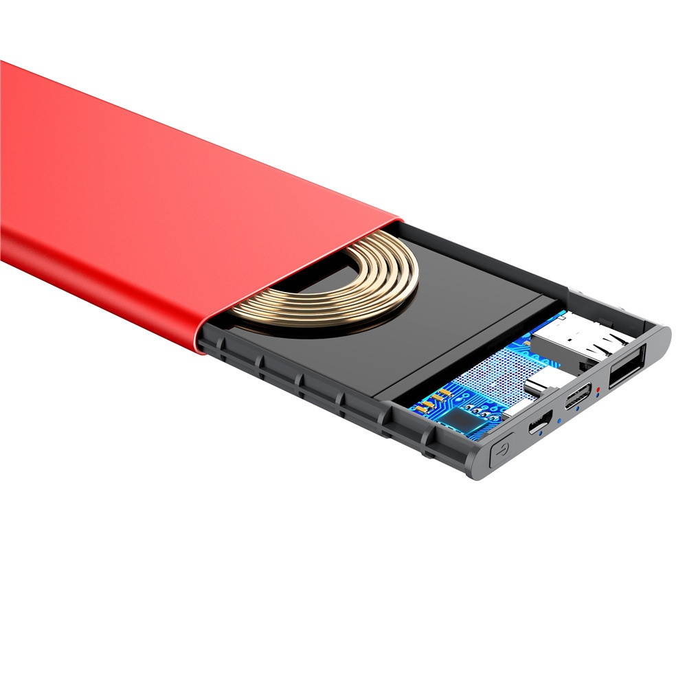 8000mAh DIY Wireless Power Bank Case Wireless Charger Fast Charging For iPhone XS 11Pro P40 Pro Mi10 S20+ Note 20 Black