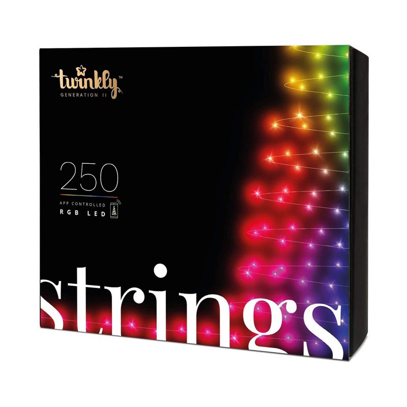 Twinkly TWS250STP-GUS 250 LED RGB Multicolor Decorative String Lights, Bluetooth WiFi and App Controlled, for Home Bedroom and Dormroom use (65.5 ft)