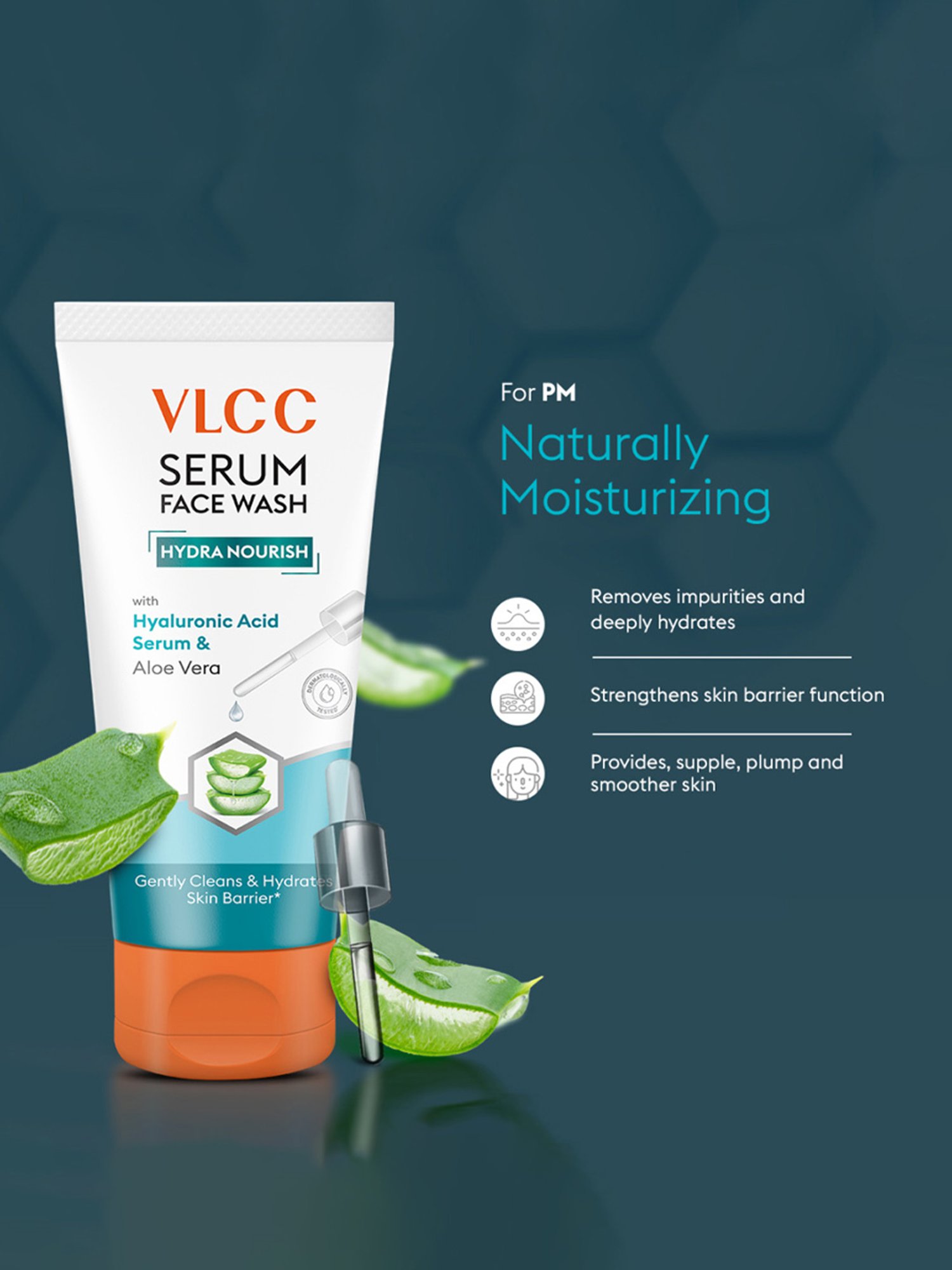 VLCC Acne Defence Tulsi for AM & Hydra Nourish Aloe Vera for PM Face Wash Combo