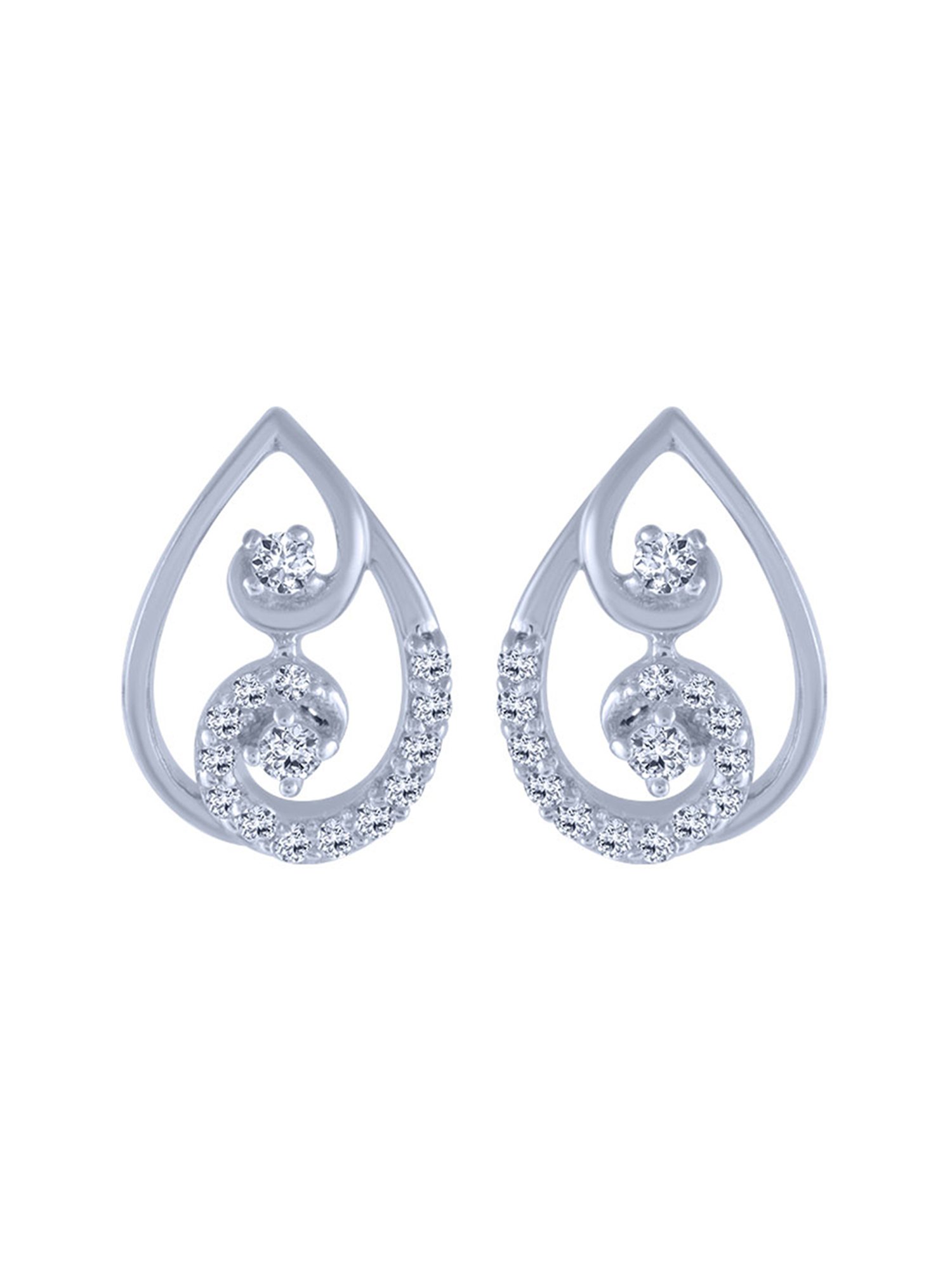 P.C. Chandra Jewellers 18 kt Gold & Diamond Earrings
