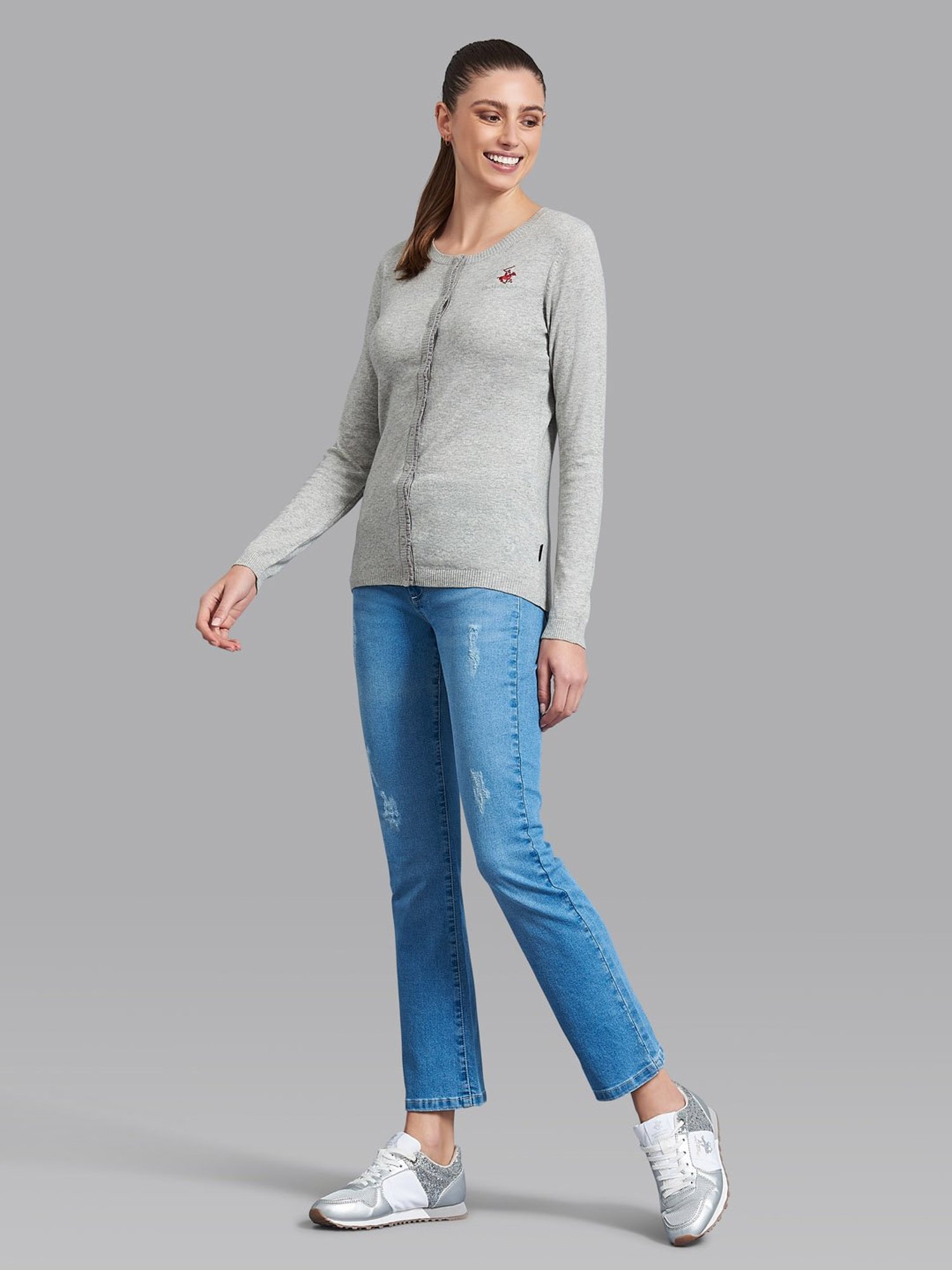 Beverly Hills Polo Club Grey Cardigan