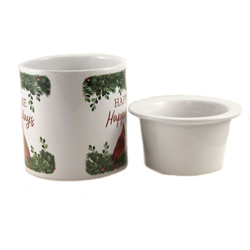 Tabletop 5.5" Happy Home Dip Chiller Red Bird Cardinal Christmas Carson Home Accents  -  Serving Bowls