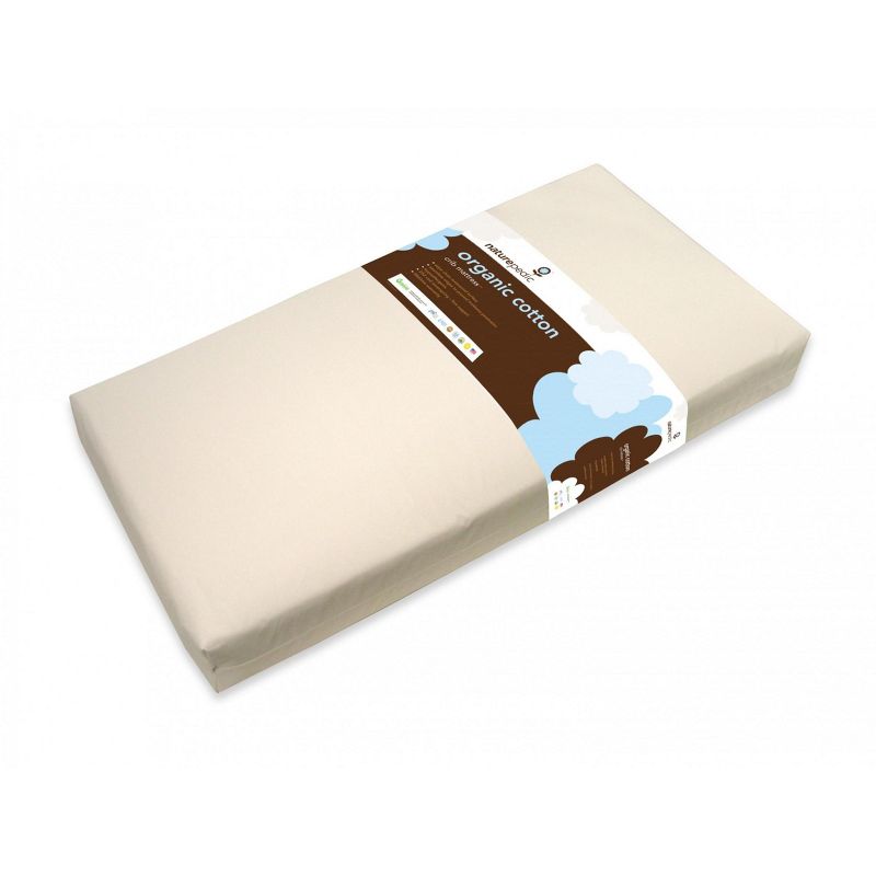 Naturepedic Certified Organic Cotton Classic Baby Crib & Toddler Mattress–Lightweight-2-Stage