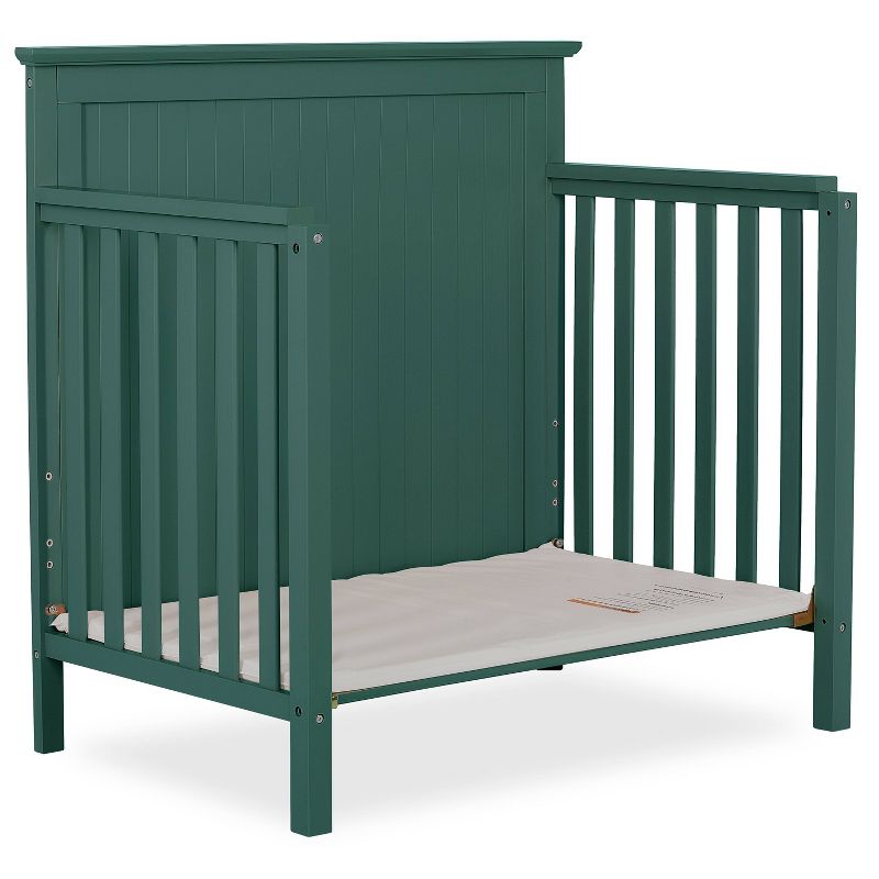 Dream On Me Jasmin 4-in-1 Convertible Mini Crib - Olive Green
