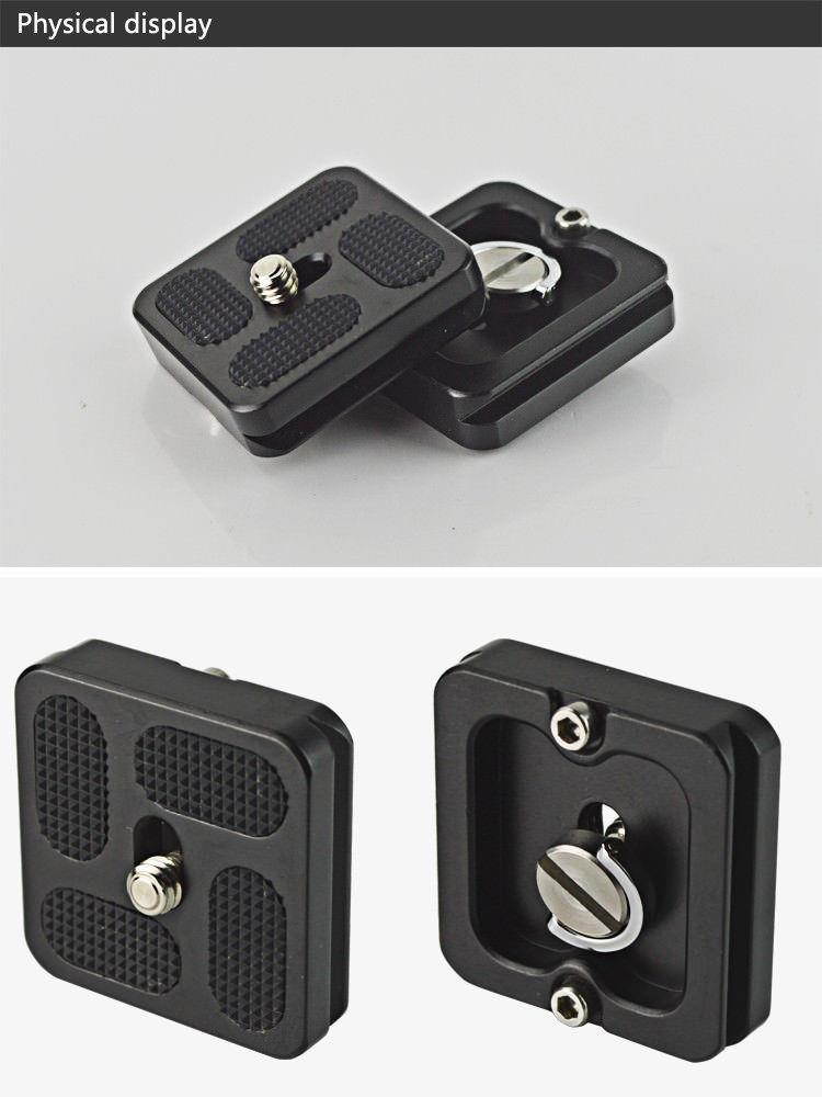 Quick Release Plate PU40 w/ B0 J0 for Camera Gimbal Tripod Ball Head Clamp 10mm