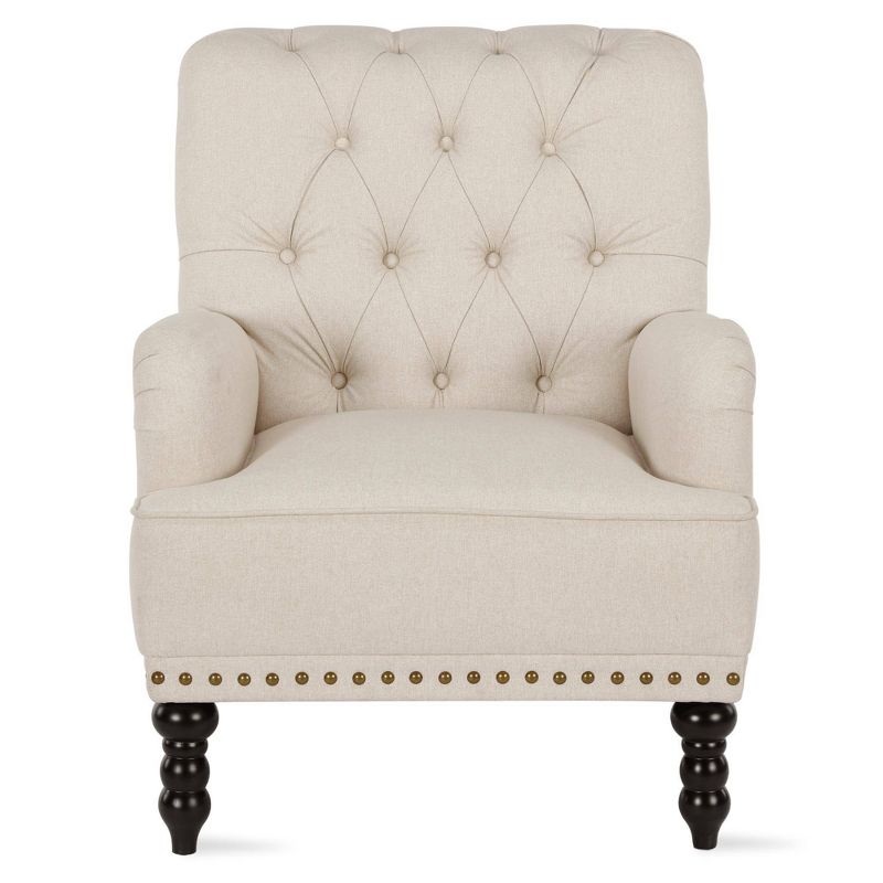 Trent Charles of London Arm Two-Tone Chair Beige/Brown - Dorel Living