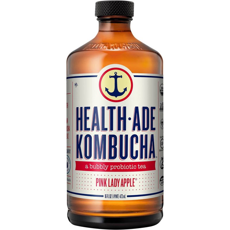 Health-Ade Organic Vegan Pink Lady Apple Kombucha - 16 fl oz