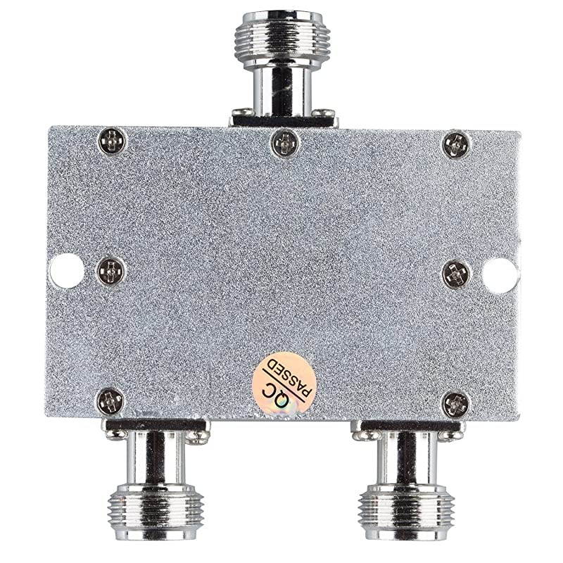Power Splitter 800-2500MHz Signal Divider with N Female Connector for Mobile Cell Phone Signal Booster Amplifier (2 Way)