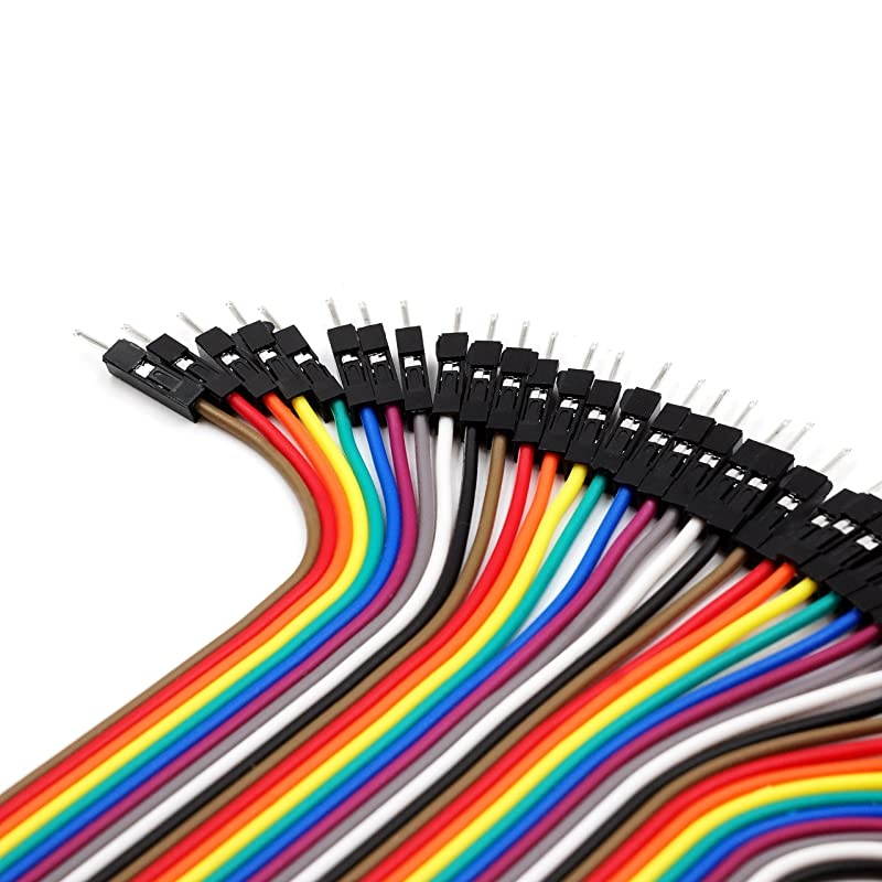 40 Piece Male to Male 4 Inch Solderless Ribbon DupontCompatible Jumper Wires for Breadboard Prototyping