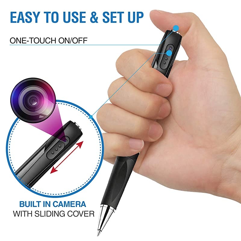 Spy Camera 1080P HD Recording (with 32 GB Memory Card) - Spy Pen Camera, Hidden Camera Pen - Camera Hidden Cam, Spy Cam with Small Camera - Hidden Camera, Micro Camera for Spy Gear