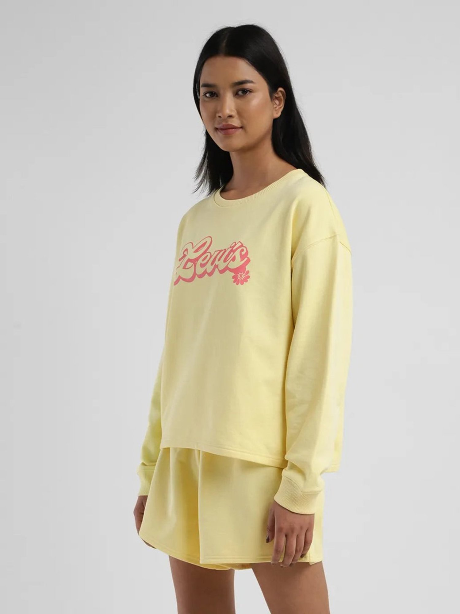 Belle Fille Yellow Patchwork Sweatshirt