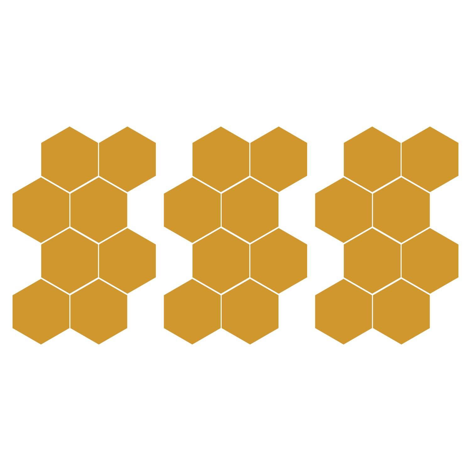 LiteMark 1 Inch Blue Hexagon Decals - Pack of 208