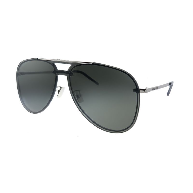 Saint Laurent SL CLASSIC11 MASK 001 Unisex Aviator Sunglasses Silver 99mm
