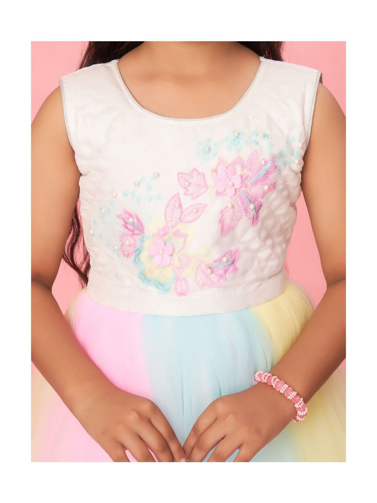 Aarika Kids Multicolor Embellished Gown