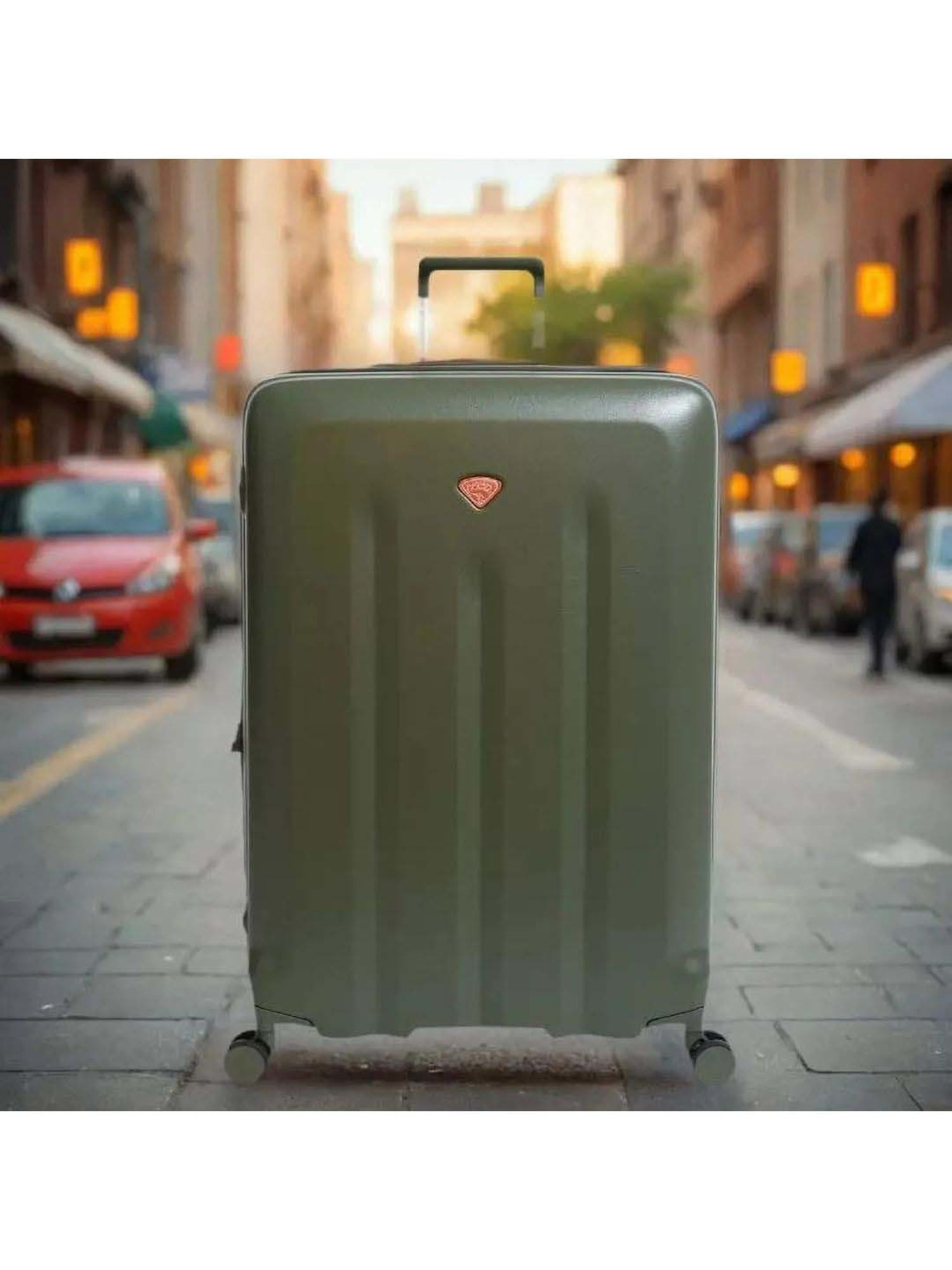 Jump Uppsala Rigid Moss 8 Wheels Medium Hard Cabin Trolley Bag