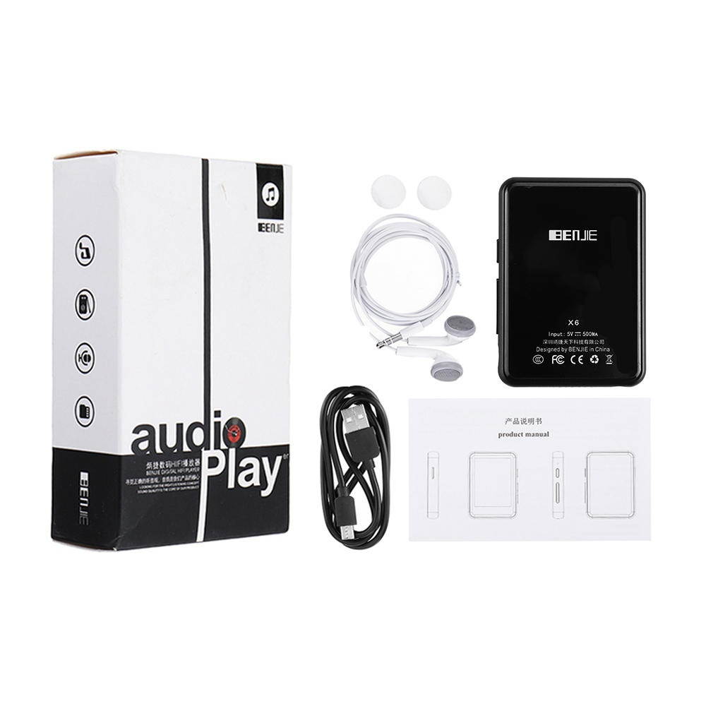 X6 IPS 3.0 inch Full Screen Lossless MP3 Player MP4 Video Player FM Radio E-book Built-in Speaker