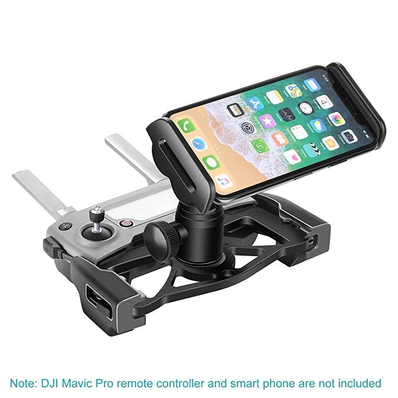 for DJI Mavic Pro 412 Inches Tablet and Mobile Phone Holder Remote Controller Extender Mount for Clip Smartphone iPad Tablet 360Degree Rotating Black
