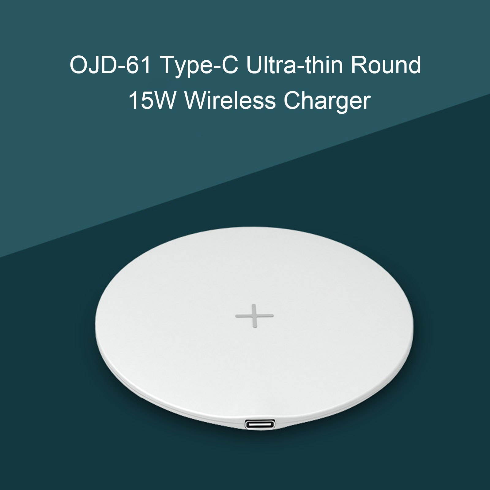 Portable Aluminum Alloy Ultra-thin Round Shape Qi Standard Wireless Charger