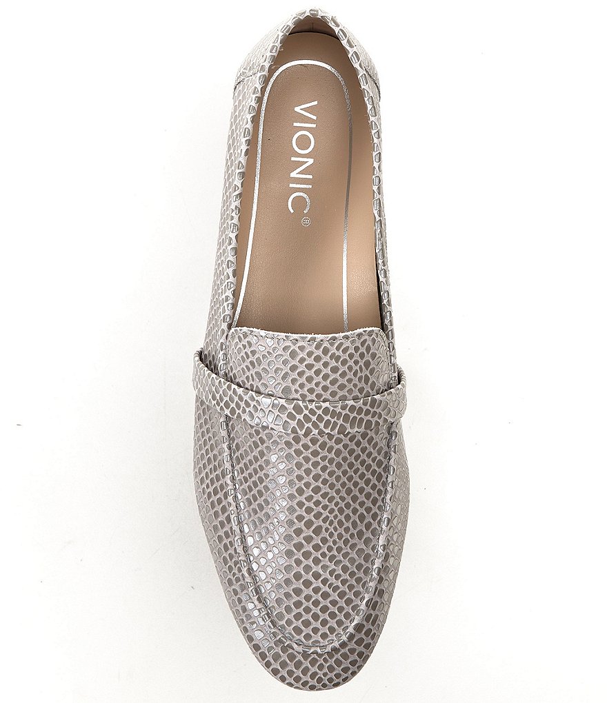 Vionic Zana Lizard Embossed Loafers