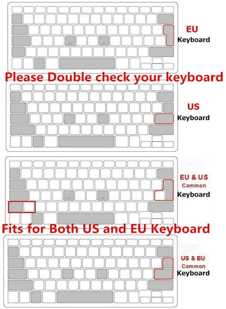 HRH Korean Shortcut Hotkey Silicone Keyboard Cover Skin for MacBook Air 13,Pro 13/15/17 (with or w/Out Retina Display, 2015 or Older Version)&Older iMac USA Layout Keyboard Protector-Vim VI
