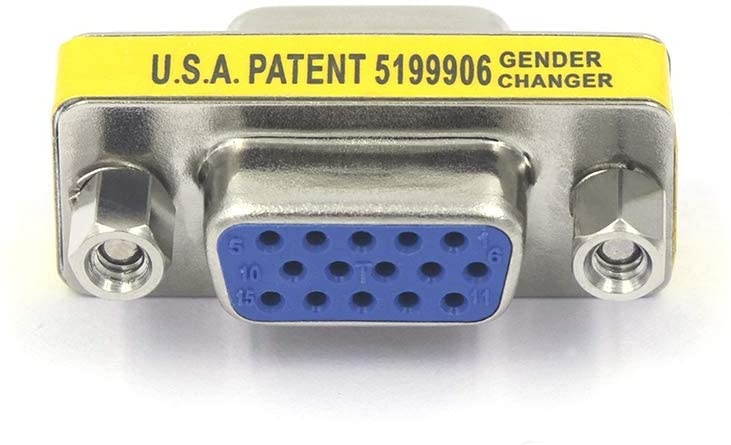 VCE 4-Pack VGA SVGA Coupler HD15 Female to Female Mini Gender Changer Coupler Vga Cable Adapter