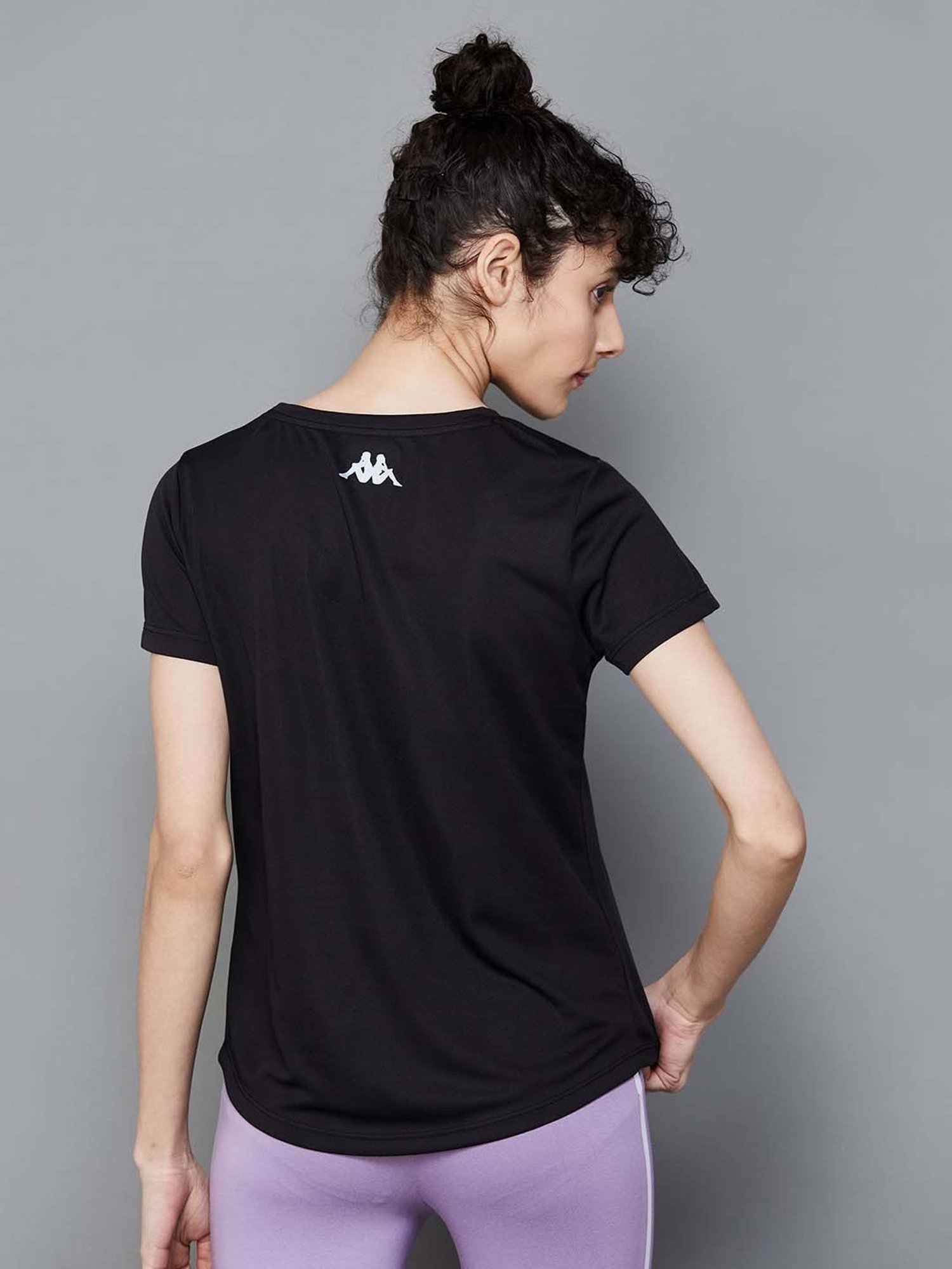 KAPPA Black Printed Sports T-Shirt