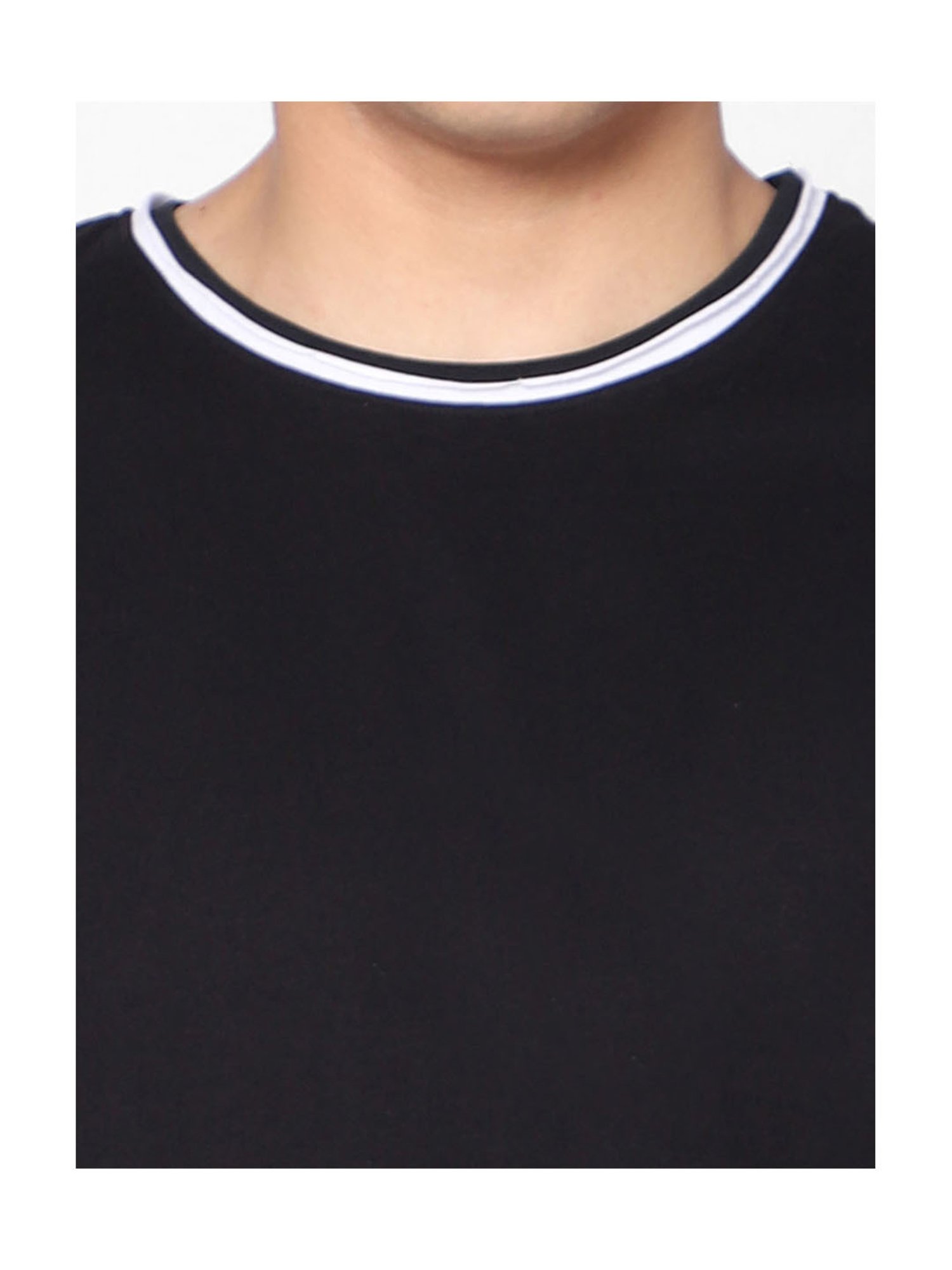 TeenTrums Boys Black Solid T-Shirt