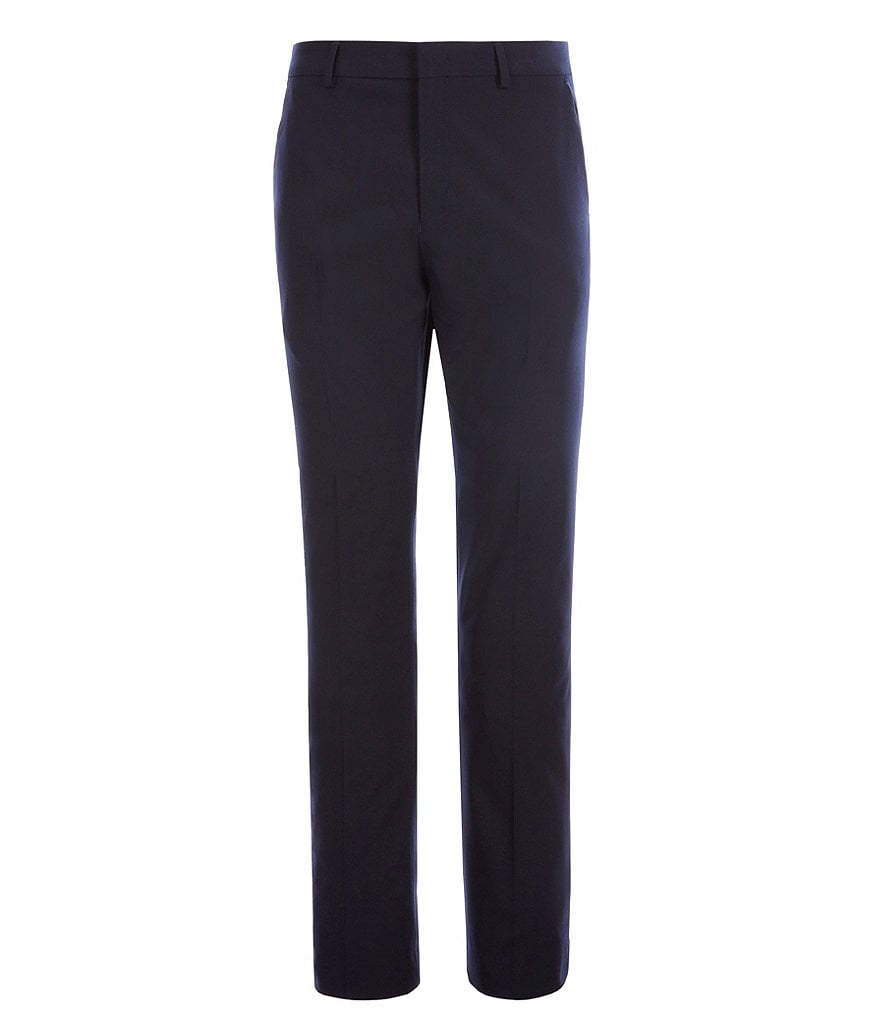 Murano Wardrobe Essentials Evan Extra Slim-Fit Flat-Front TekFit Waistband Suit Separates Dress Pants
