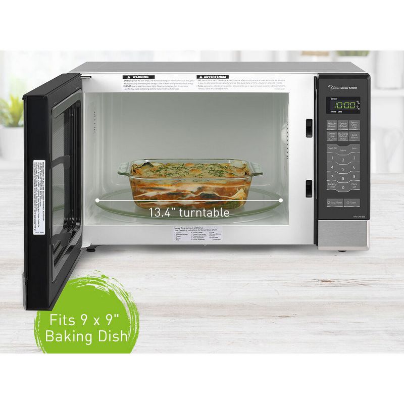 Panasonic NN-SN686SR 1.2 Cubic Foot Built In Countertop Stainless Steel Microwave Oven with Inverter Technology, Silver (Certified Refurbished)