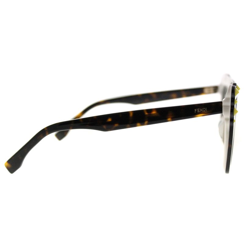 Fendi Can EYE FF 0260 C9K EQ Womens Square Sunglasses Havana White 52mm