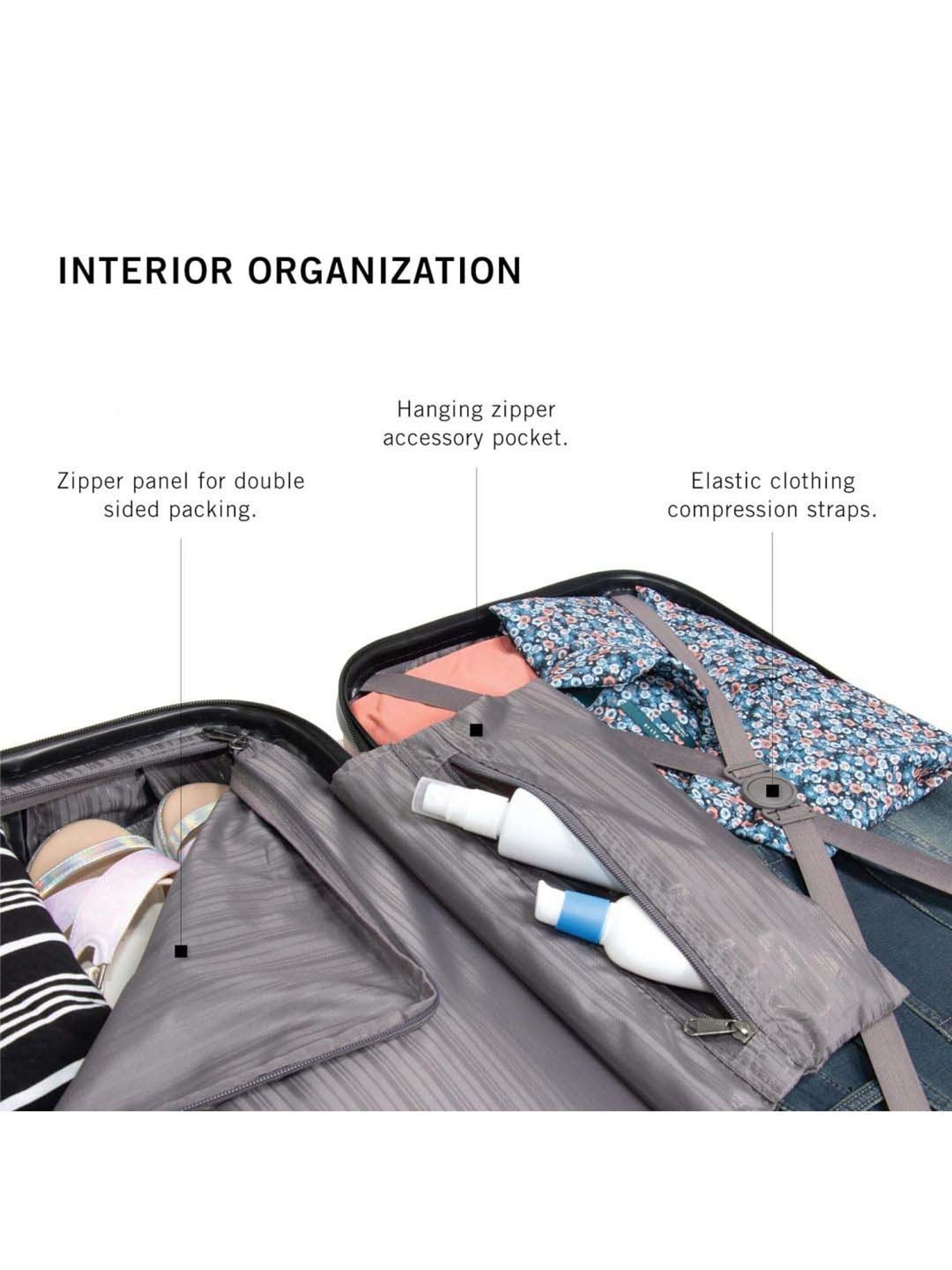 Kenneth Cole Charcoal Textured Hard Cabin Trolley Bag - 20 Cms