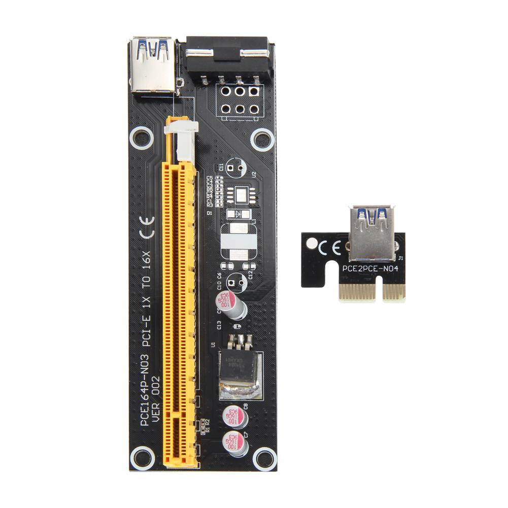 30cm USB 3.0 PCI-E Express PCI-E 16X adapter + PCI-E 1X riser board +SATA 15 Pin-4Pin power cable Extender Riser Card Adapter