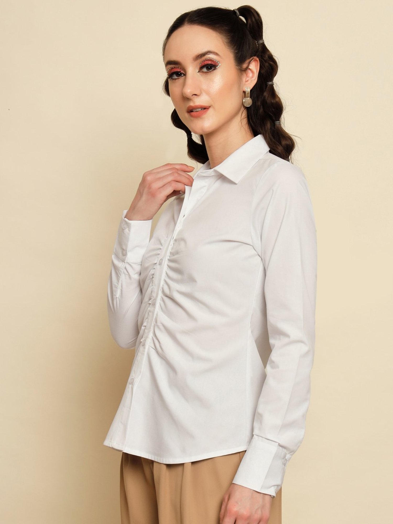 Trend Arrest White Cotton Shirt