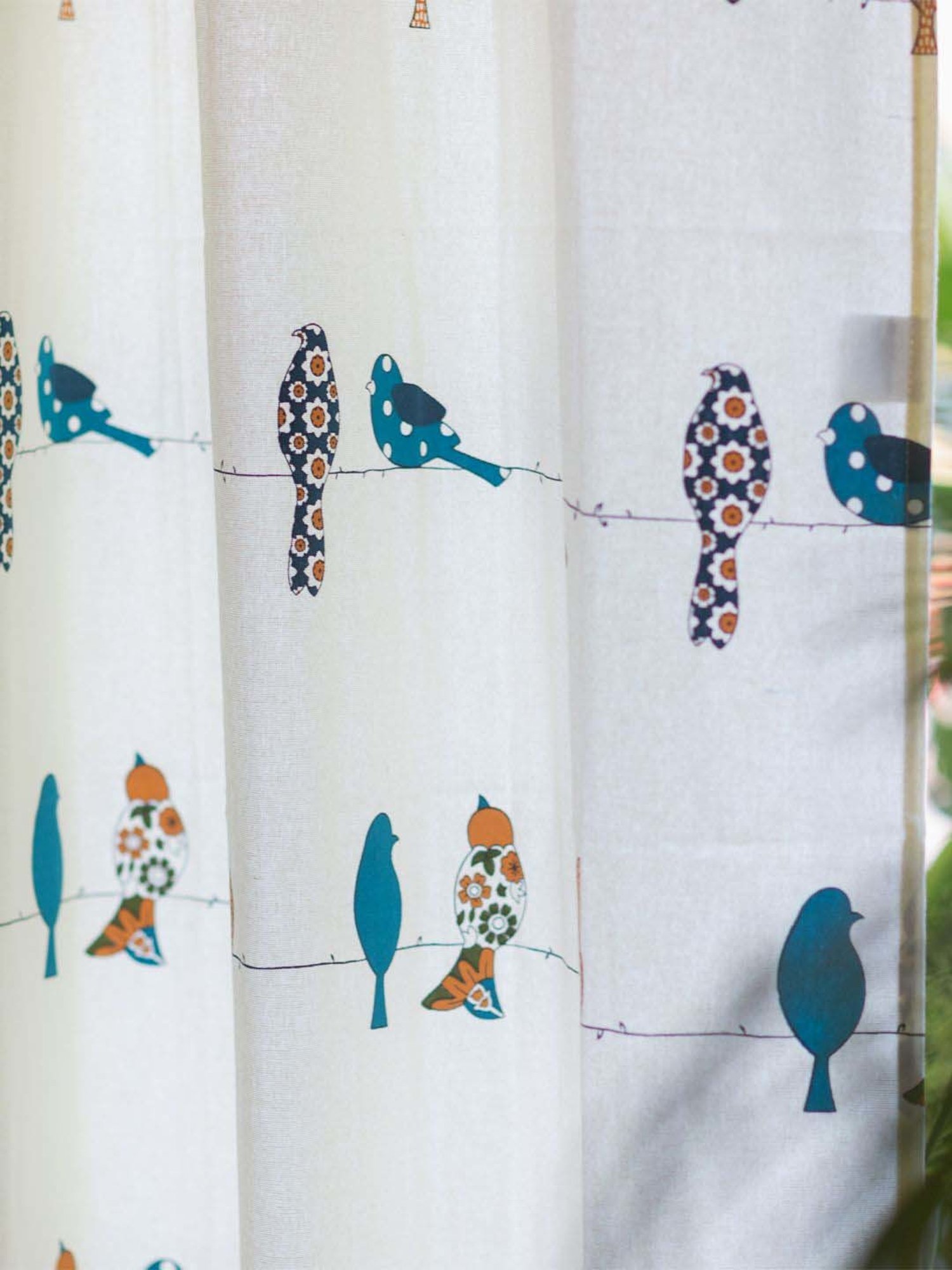 Urban Space Multicolor Cotton Door Curtain With Tieback & Eyelet - Set of 2