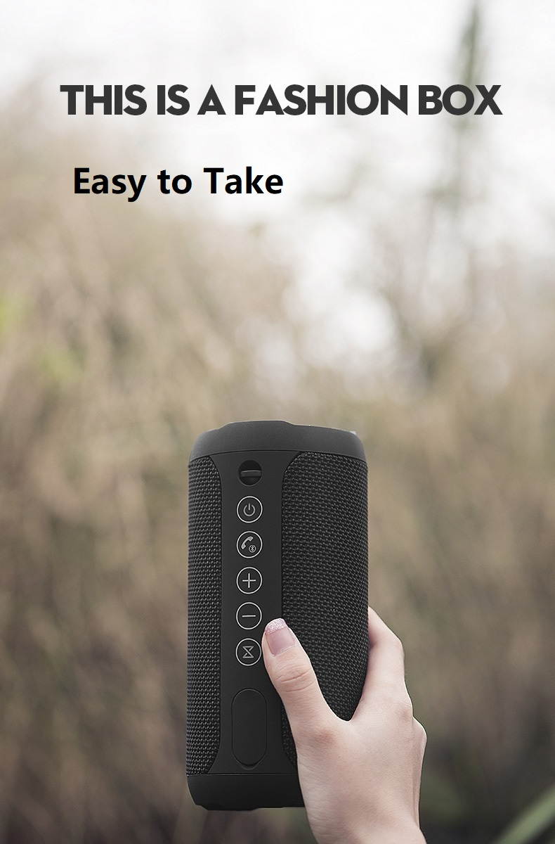 Ohayo X10 IPX 6 Waterproof Outdoor 3D Stereo Sound  Bluetooth 4.2  Portable Low Deep Bass Speaker-Red