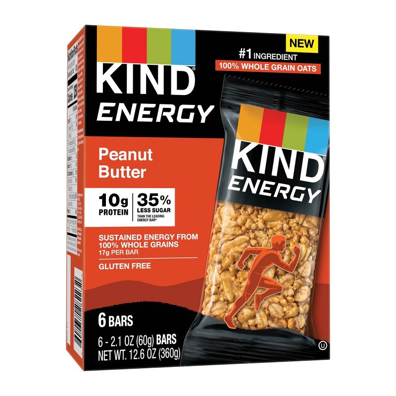 KIND Energy Bar Peanut Butter - 12.6oz/6ct