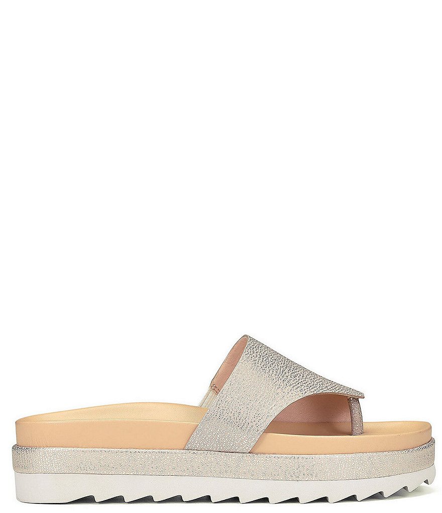 Donald Pliner Lylaa Leather Platform Thong Slide Sandals