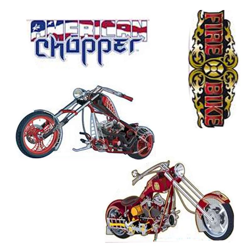 24pc Self-Stick Wall Accent Stickers Set - American Chopper..