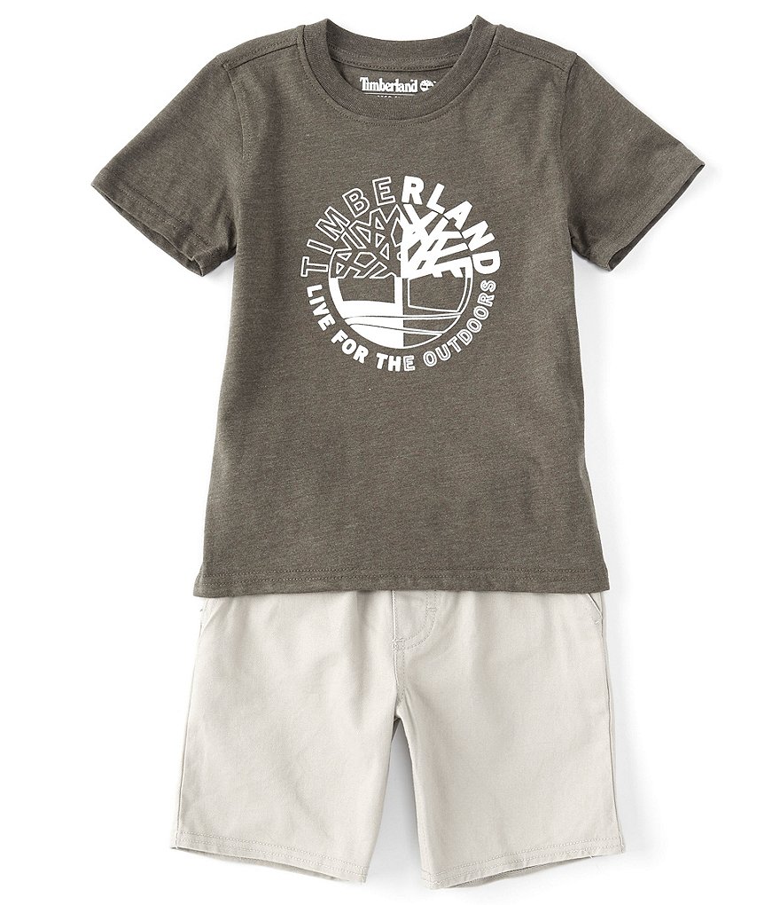 Kinetic by Class Club Little Boys 2T-7 Short-Sleeve Play Hard Performance Tee and Shorts Set