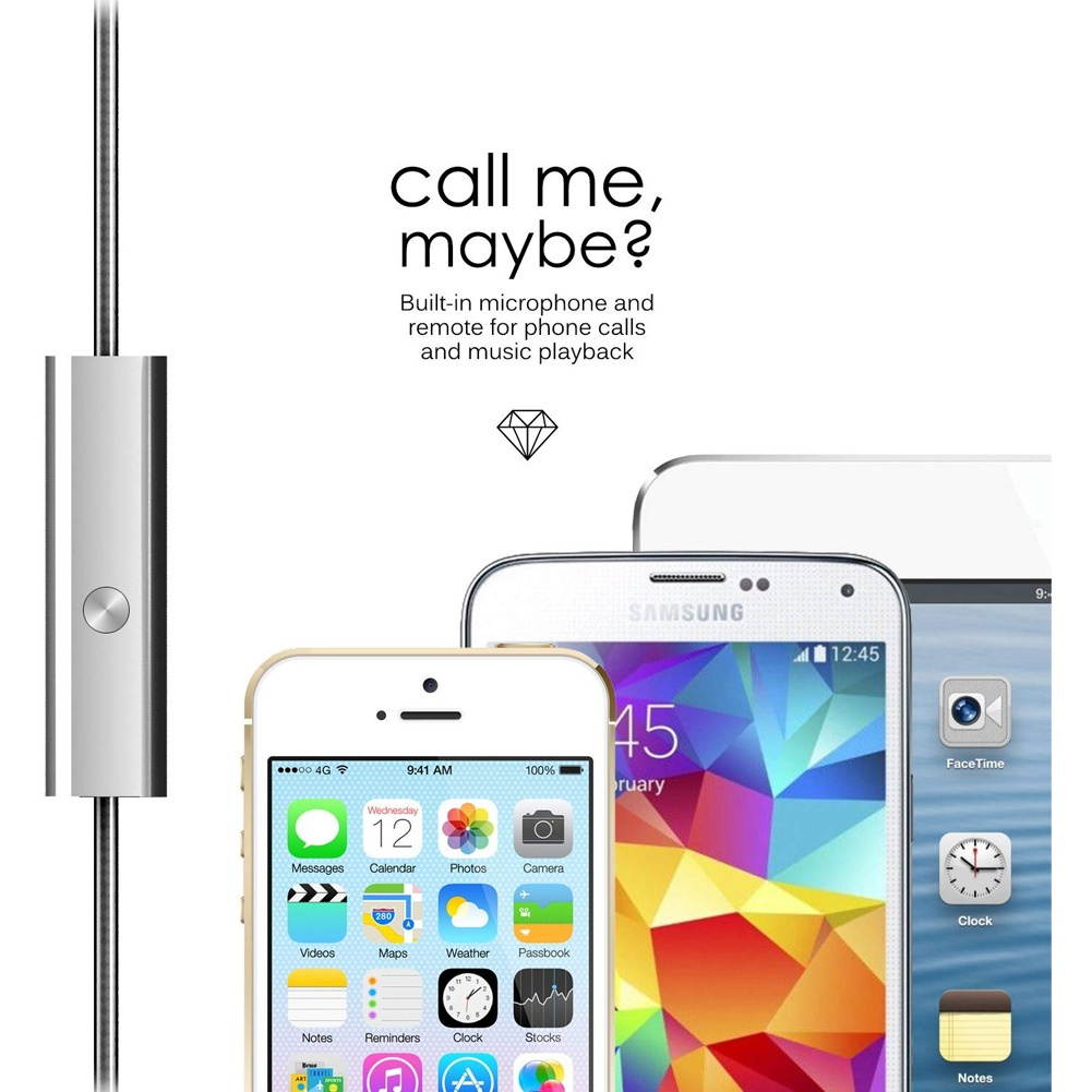 Mee audio Turquoise Blue  EP-M11J-TQ-MEE  In-Ear Headphones with Microphone Made with Swarovski Crystals