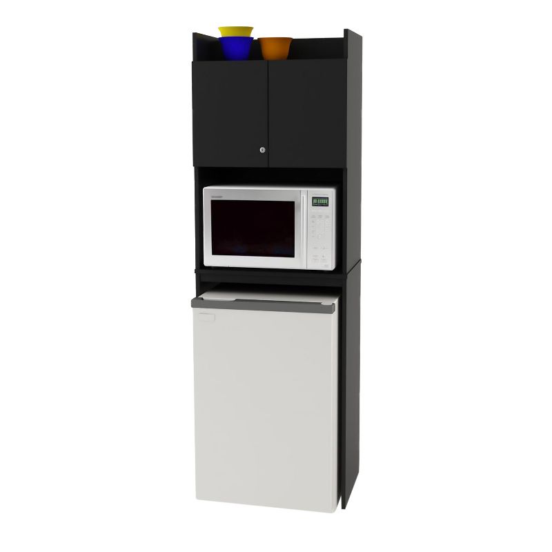 Sandberg Mini Refrigerator Storage Cabinet Black - Room and Joy