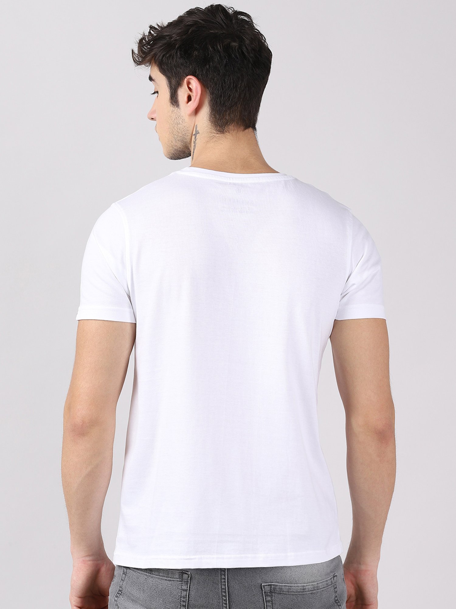 Bushirt White Cotton Crew T-Shirt